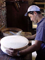 Lavorazione del formaggio Bitto