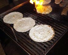 Tortillas in cottura