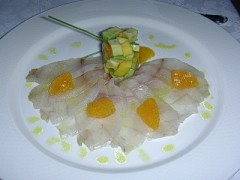 carpaccio di spada affumicato