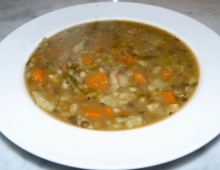 zuppa di orzo e lenticchie