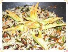 riso basmati e fiori di zucca