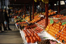 un mercato delle arance