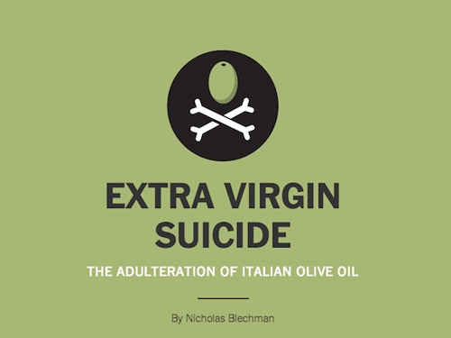 l'olio extravergine adulterato