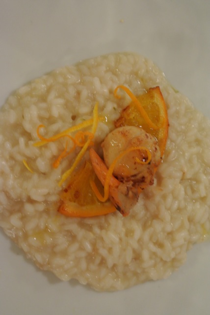 risotto alle capesante e arance