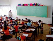 Una classe di scuola primaria