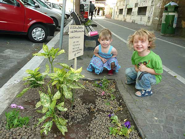 Un'azione di guerrilla gardening