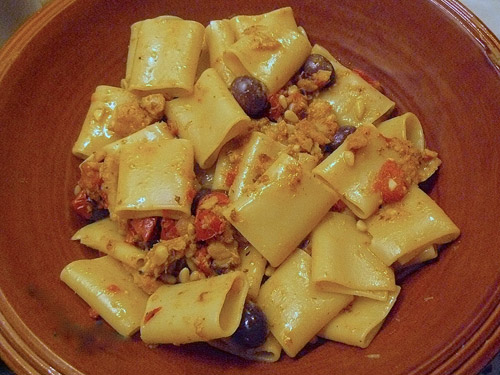 Paccheri al baccalà