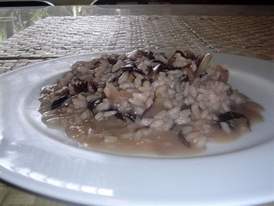 piatto di risotto al radicchio