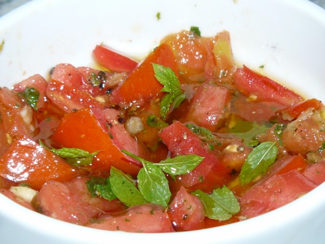 salsa pomodoro e menta