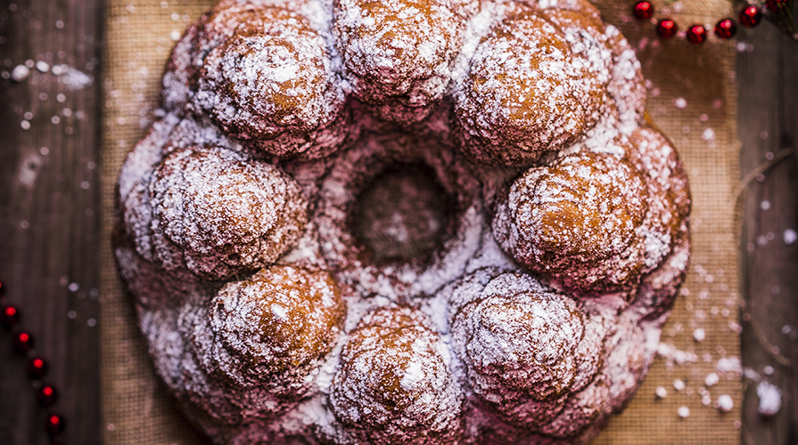 sformato di panettone con crema al mascarpone