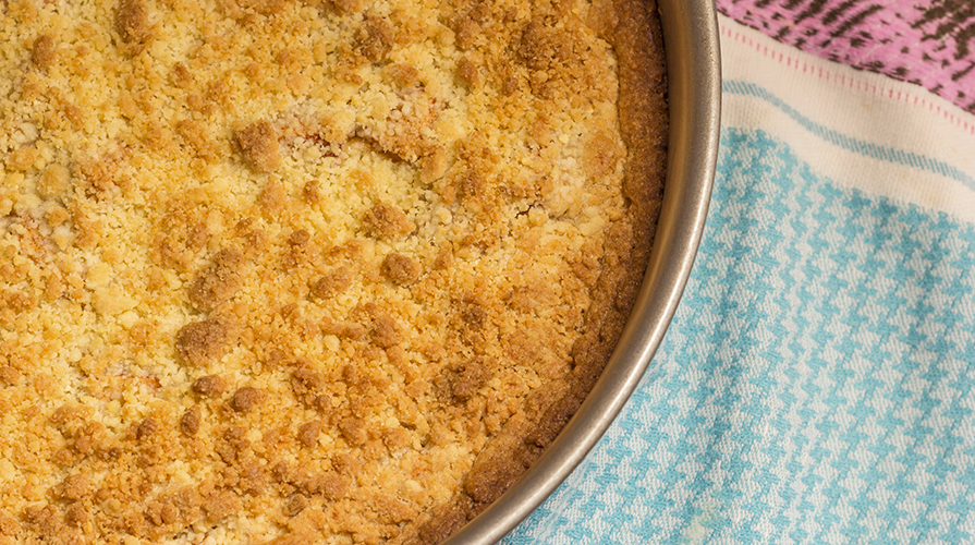 torta sbrisolona con zabaione