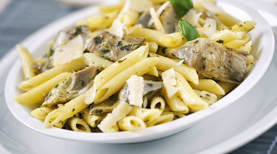 pasta rigata con carciofi