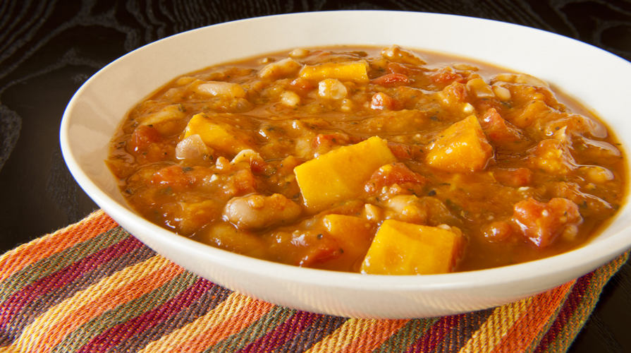 zuppa di fagioli e zucca