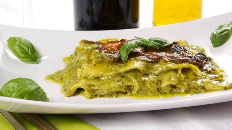 Lasagne pesto e funghi