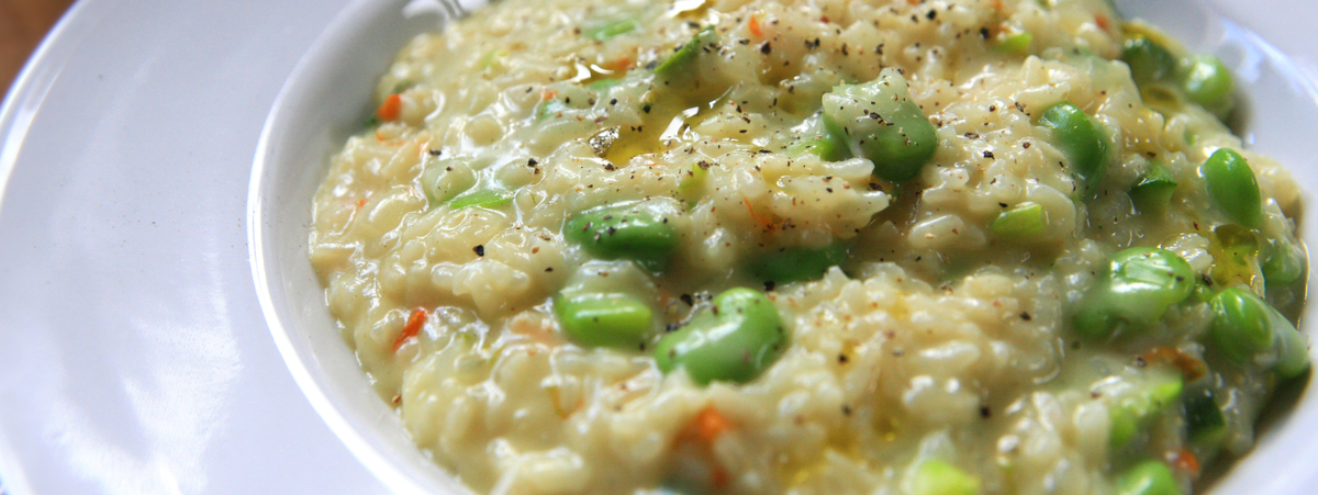 risotto fave e pecorino