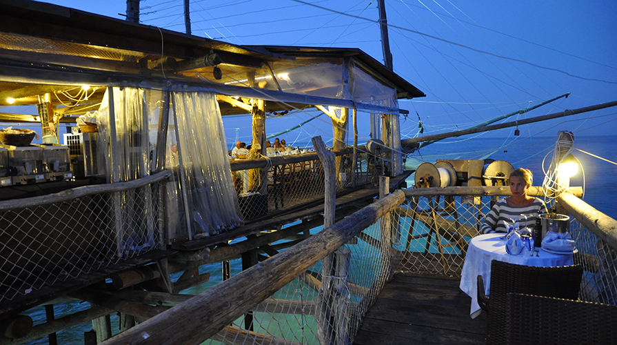 mangiare su un trabocco