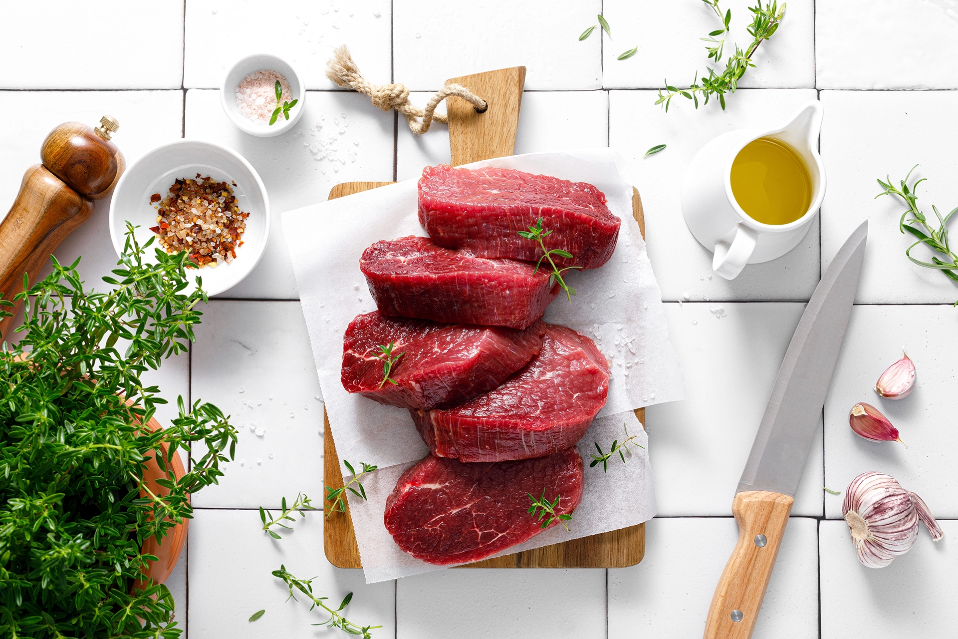 Carne biologica cruda