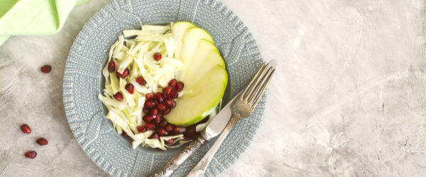 Insalata di mela verde melograno e cumino