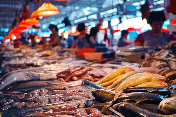 etichetta pesce mercato