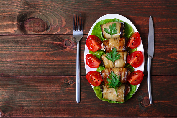 Involtini di pesce spada e melanzane