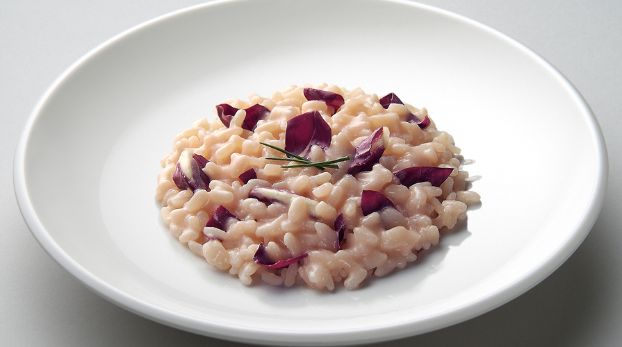 Risotto al radicchio senza lattosio