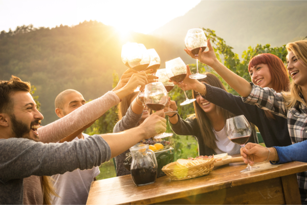 Cena friulana vino