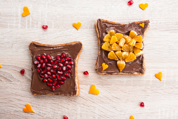 Colazione cioccolato frutta