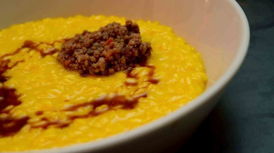 risotto alla milanese con ossobuco