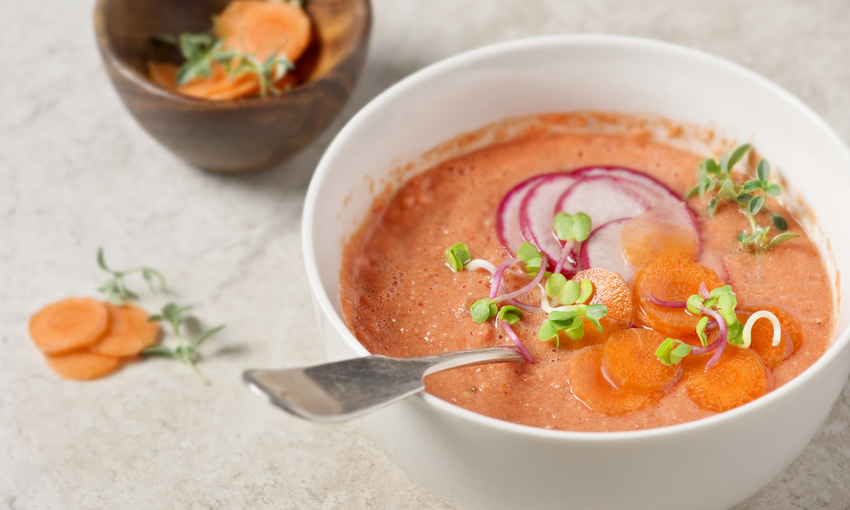 zuppa carote ravanelli
