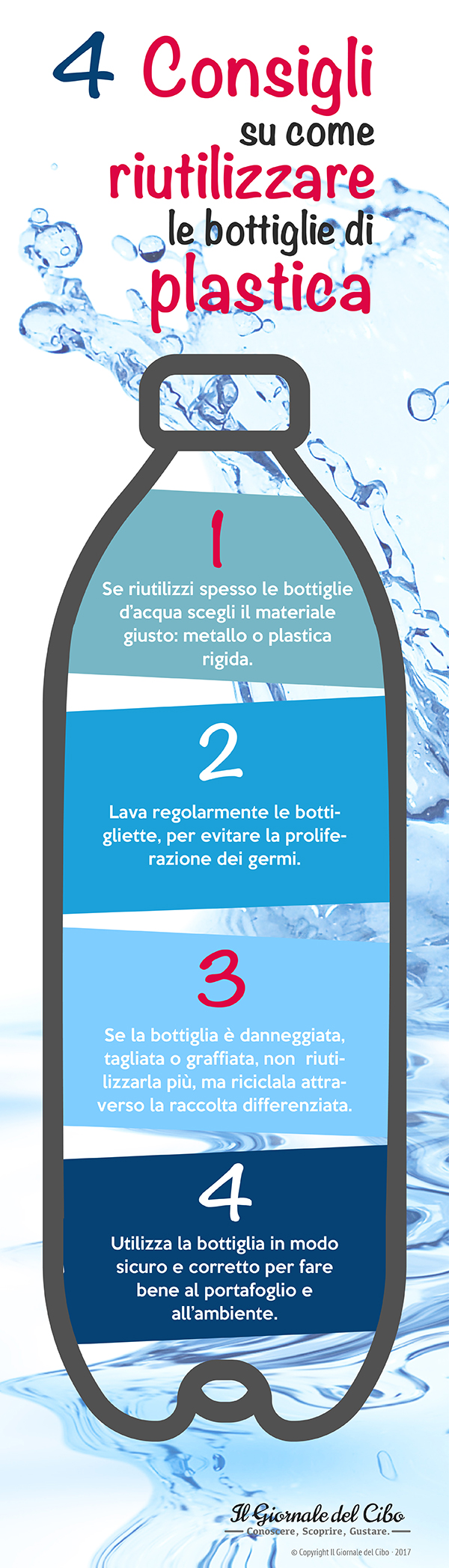 come riutilizzare le bottiglie di plastica infografica