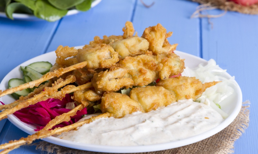 spiedini di cozze e acciughe