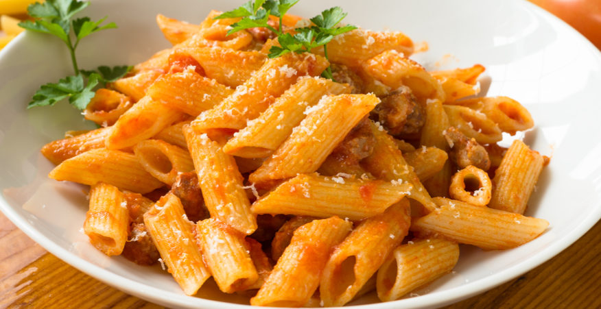 penne salsiccia zucca e cavolo