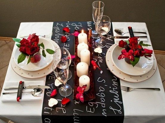 Come decorare la tavola per la cena di San Valentino