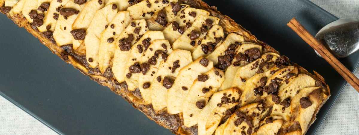 Torta di mele avena e cioccolato