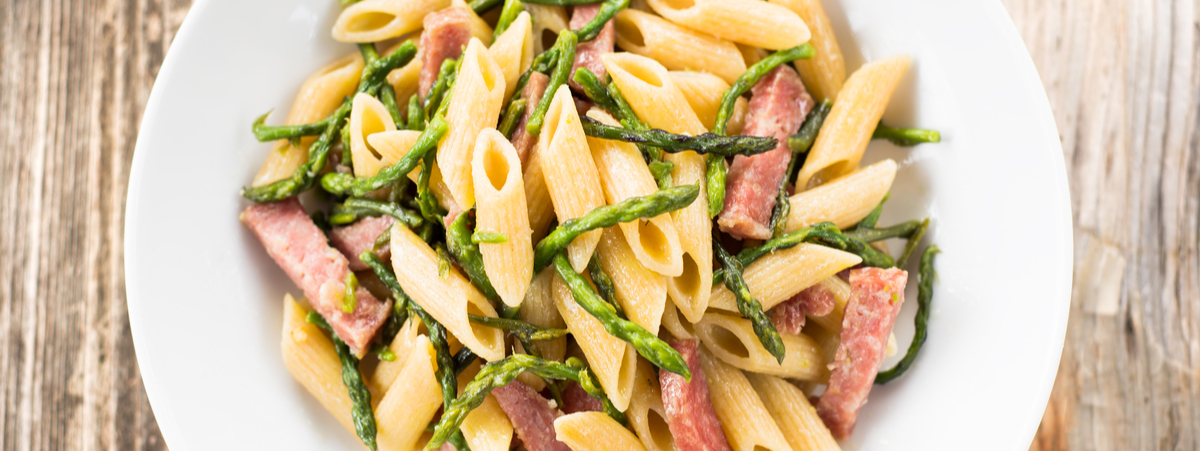 pasta con asparagi e pancetta