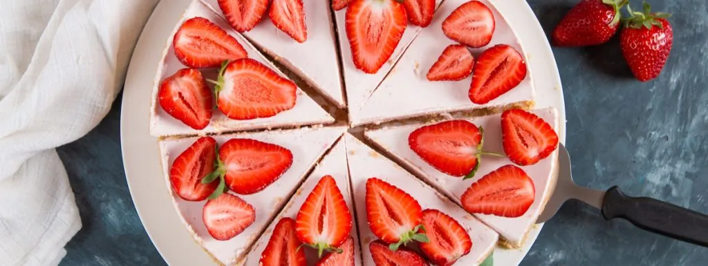 cheesecake bianca con le fragole