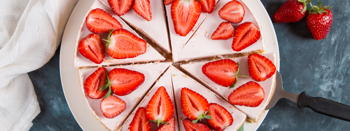 cheesecake bianca con le fragole
