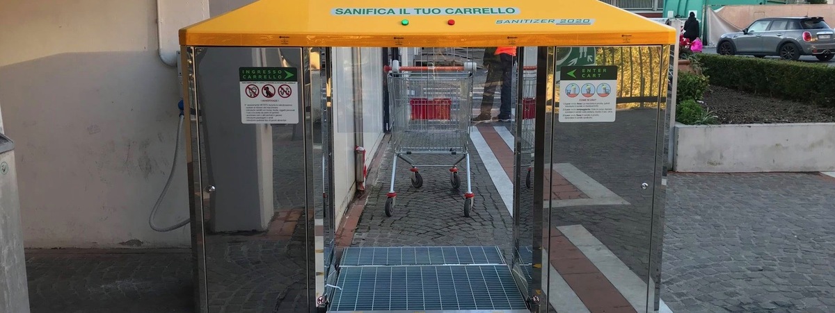 sanificazione carrello spesa