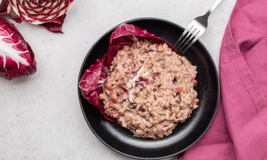 menù della befana senza carne risotto al radicchio