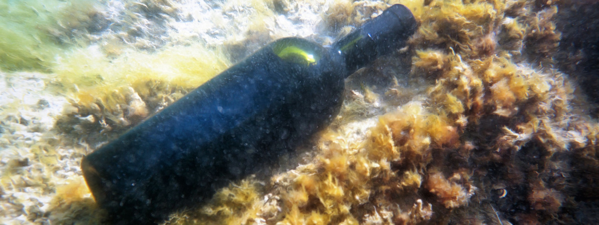 vino invecchiato in mare nelle cantine sottomarine