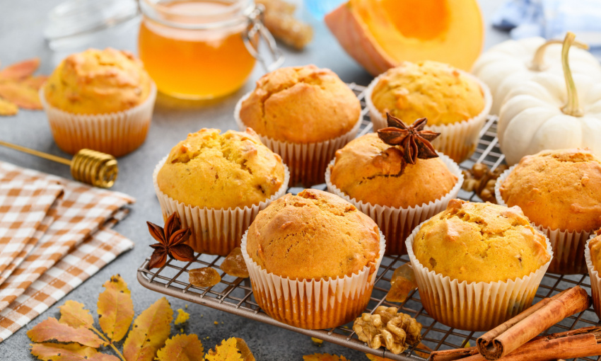 muffin alla zucca in friggitrice ad aria