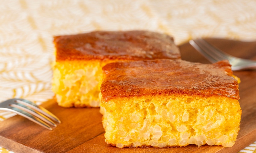 Torta di riso con crosticina dorata