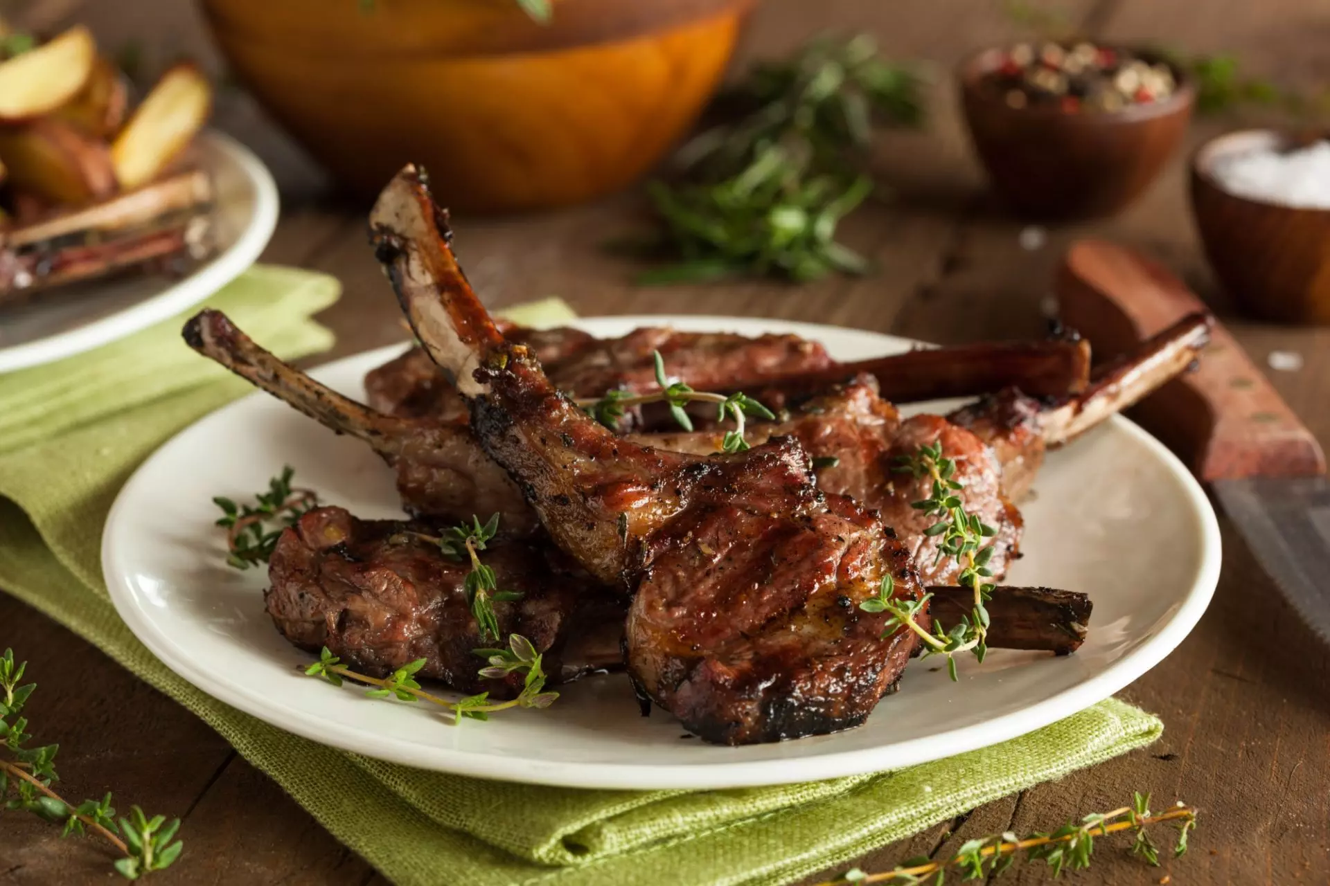 piatto di costolette d'agnello