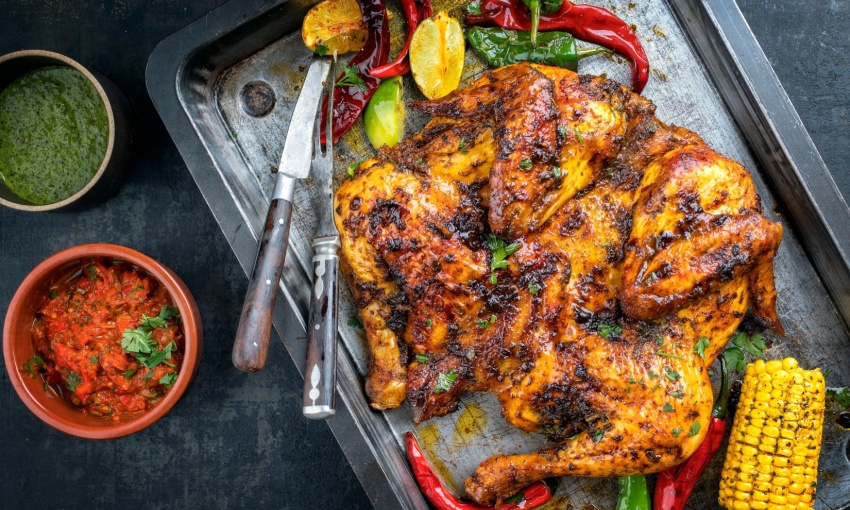 pollo alla diavola cotto sulla brace