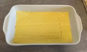 primo strato di lasagna