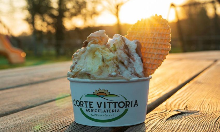 gelato artigianale della gelateria Corte Vittoria