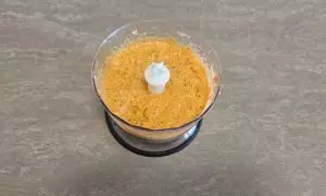 tutti gli ingredienti frullati nel mixer