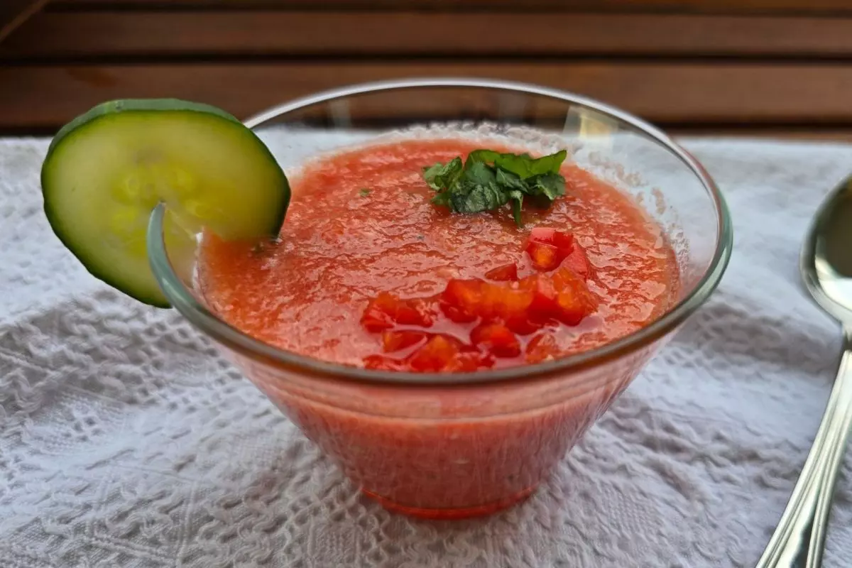 gazpacho di anguria e pomodoro