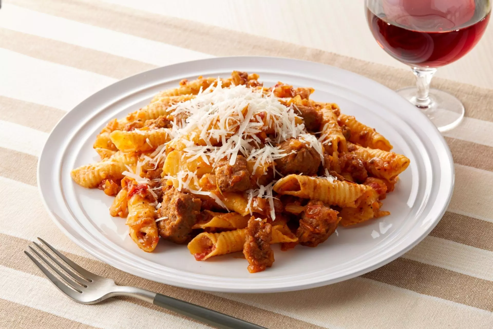 garganelli con il ragù di salsiccia