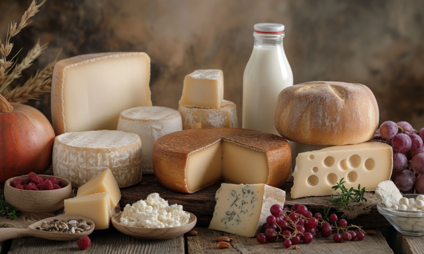 varietà di formaggi